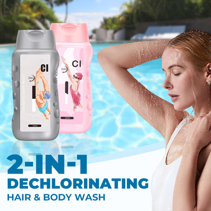 🔥Compre 2 y obtenga 1 gratis🔥 Jabón para cabello y cuerpo con decloración 2 en 1 para después de nadar