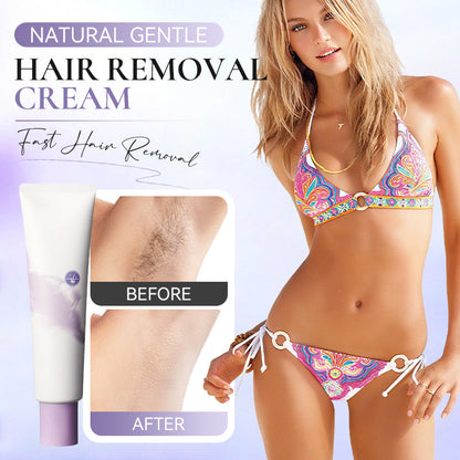 Crema depilatoria suave y natural