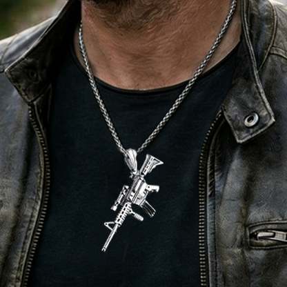 🔥Compre 2 y obtenga 1 gratis🔥 Collar con colgante de pistola para hombre