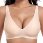 🔥Por tiempo limitado 50% de descuento🔥  Brasier Sin Aros Push-up con Escote Profundo en V y Diseño Invisible