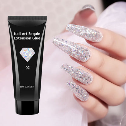 🔥Por tiempo limitado 50% de descuento🔥  Pegamento de extensión de lentejuelas de uñas