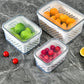 🍓✨ Juego de 3 recipientes para fruta: colador extraíble, a prueba de fugas y apilables 🧊