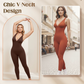 🥳¡OFERTA CALIENTE 2026🥳💞¡VENDIDO MÁS DE 50K!🌸🦋50 % DE DESCUENTO en mono con cuello en V de gran elasticidad: facilidad durante todo el día para hacer ejercicio y más. Transpirable, flexible y elegante sin esfuerzo. Tu opción para el movimiento. 🧘‍♀️💫