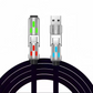 ⚡ ¡AHORA CON UN 50 % DE DESCUENTO!🌈 Cable universal RGB 4 en 1 de carga rápida – 240 W PD y silicona líquida – Cable de datos resistente de 480 Mbps 🔌