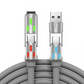⚡ ¡AHORA CON UN 50 % DE DESCUENTO!🌈 Cable universal RGB 4 en 1 de carga rápida – 240 W PD y silicona líquida – Cable de datos resistente de 480 Mbps 🔌