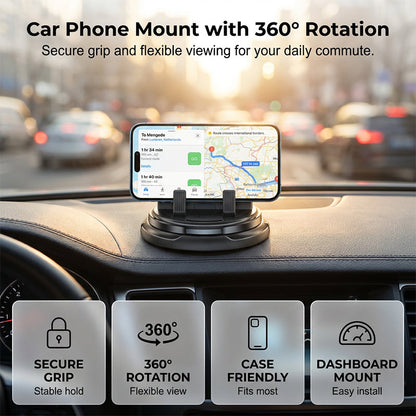 💥Soporte para teléfono móvil con rotación de 360° para salpicadero de coche