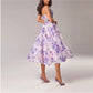 Elegante vestido de tirantes estampado