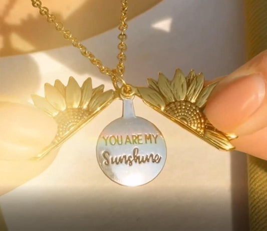 🌻"You Are My Sunshine"🌻Collar Girasol Con Caja De Regalo