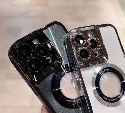 Funda magnética para iPhone con montura para objetivo