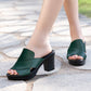 【50% DE DESCUENTO HOY】Sandalias de Tacón Grueso y Alto sin Cordones con Plataforma para Mujer