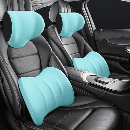 Reposacabezas y cojín lumbar ergonómicos para asientos de coche