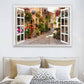 3D Ventana Vista Pared Pintura Decorativa