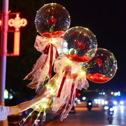 💕Rebajas de San Valentín 2024🎈Globo luminoso LED Ramo de rosas-（ Compra 5 Envío gratuito）