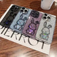Funda  Purpurina Arenas movedizas Conejo para iPhone