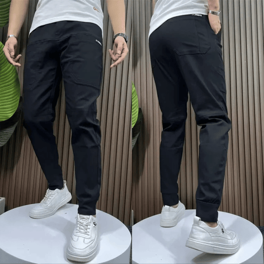 🔥Compra 2 Envío gratuito-Alta elasticidad para hombre Multi-Pantalones cargo ajustados con bolsillos👖