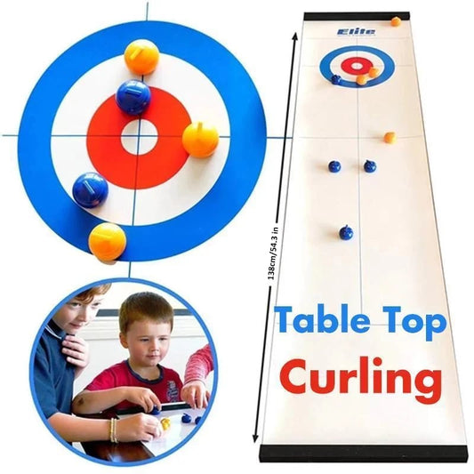 Juegos de curling sobre la mesa