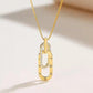 Encantador collar con doble anillo