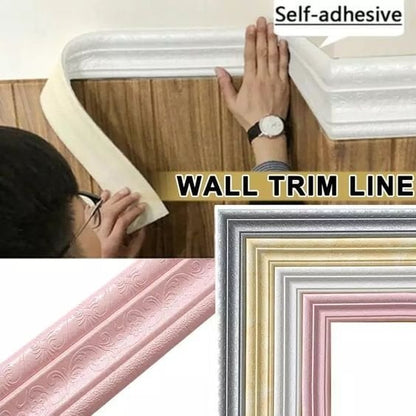 Bordes de pared 3D autoadhesivos de protección medioambiental (7,55 PIES/ROLLO)