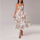 Elegante vestido de tirantes estampado