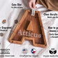 Hucha alfabeto - regalo de madera para niños - COMPRE 3 ENVÍO GRATIS