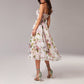 Elegante vestido de tirantes estampado