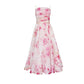 Elegante vestido de tirantes estampado