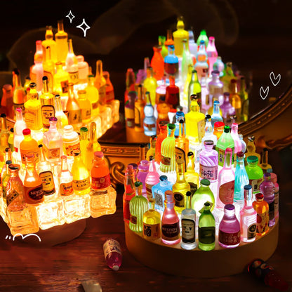 ✨Decoración creativa brillante✨-Barra de botellas de vino de resina🍻