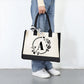 Bolsa de lona con letras DIY las mujeres el color simple hombro compras bolso tote