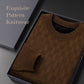 Jersey de punto con cuello redondo y estampado exquisito para hombre