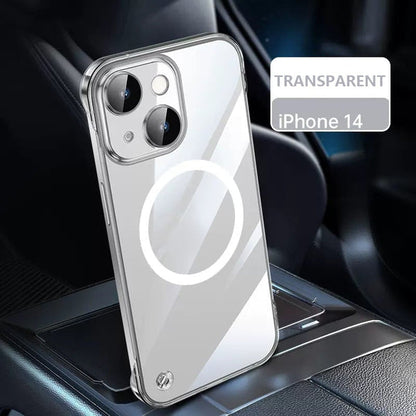 Funda de carga magnética, transparente, sin marco y ultrafina Funda para iPhone