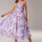 Elegante vestido de tirantes estampado
