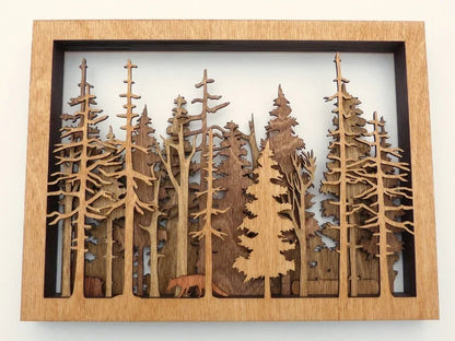 🔥 Fauna forestal - Artesanía | Arte inusual | Arte 3D | Arte único| Arte natural | Arte excepcional
