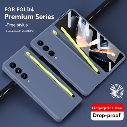 Funda protectora todo en uno con bandeja para bolígrafo, carcasa y película para Samsung Galaxy Fold 4 Fold 5